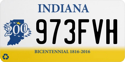 IN license plate 973FVH