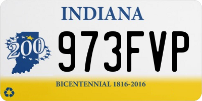 IN license plate 973FVP