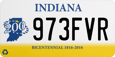 IN license plate 973FVR