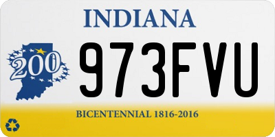 IN license plate 973FVU