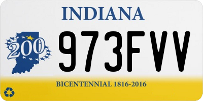 IN license plate 973FVV