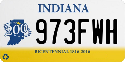 IN license plate 973FWH