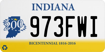 IN license plate 973FWI