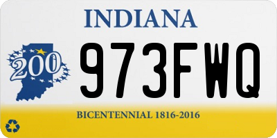 IN license plate 973FWQ