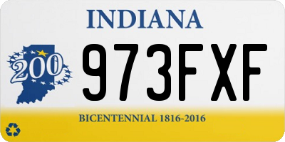 IN license plate 973FXF