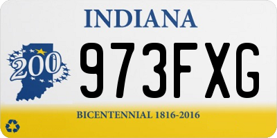 IN license plate 973FXG