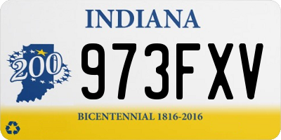 IN license plate 973FXV