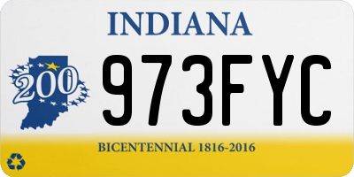IN license plate 973FYC