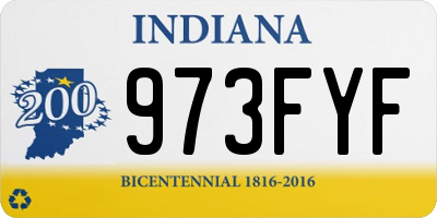 IN license plate 973FYF