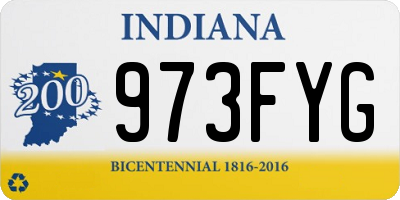 IN license plate 973FYG