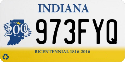 IN license plate 973FYQ