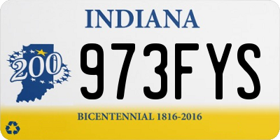 IN license plate 973FYS