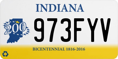 IN license plate 973FYV