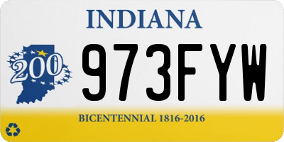 IN license plate 973FYW