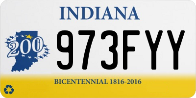 IN license plate 973FYY
