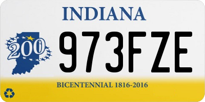 IN license plate 973FZE