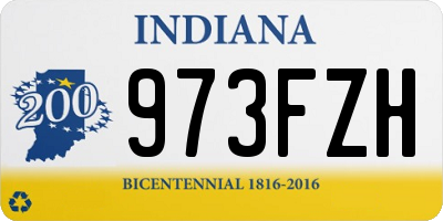 IN license plate 973FZH