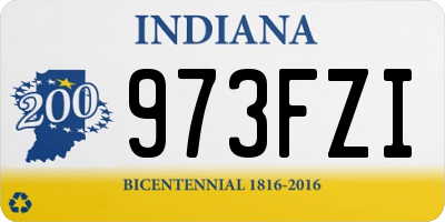 IN license plate 973FZI