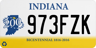 IN license plate 973FZK