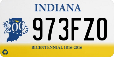 IN license plate 973FZO