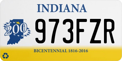 IN license plate 973FZR