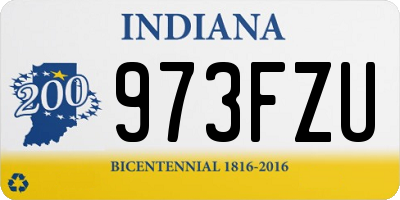 IN license plate 973FZU
