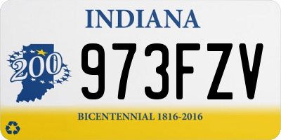 IN license plate 973FZV