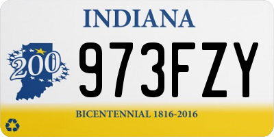 IN license plate 973FZY