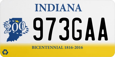 IN license plate 973GAA