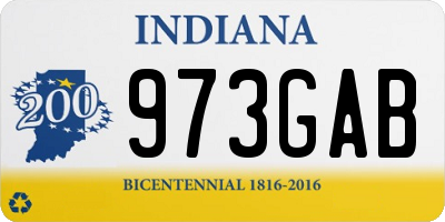IN license plate 973GAB