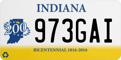 IN license plate 973GAI