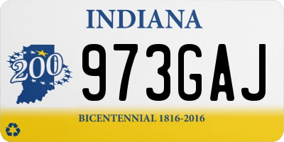 IN license plate 973GAJ