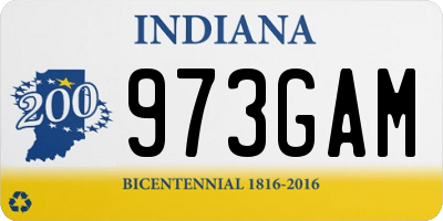 IN license plate 973GAM