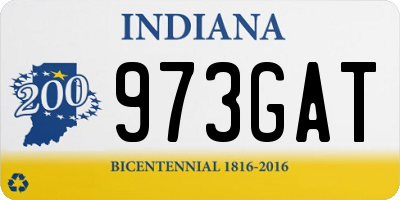 IN license plate 973GAT