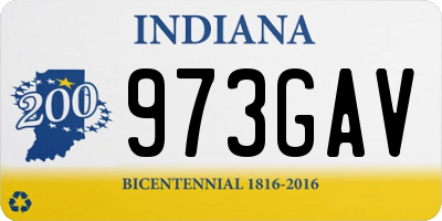 IN license plate 973GAV