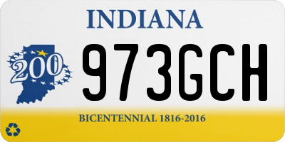 IN license plate 973GCH