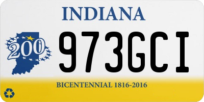 IN license plate 973GCI
