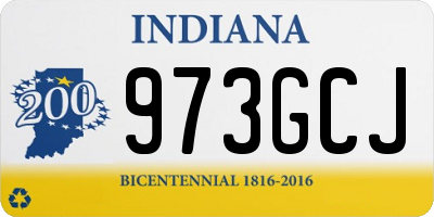 IN license plate 973GCJ