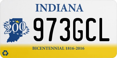 IN license plate 973GCL