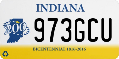 IN license plate 973GCU