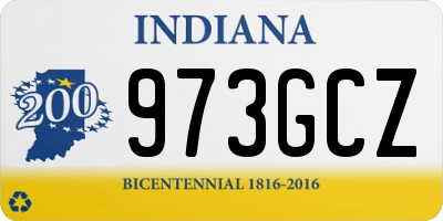 IN license plate 973GCZ