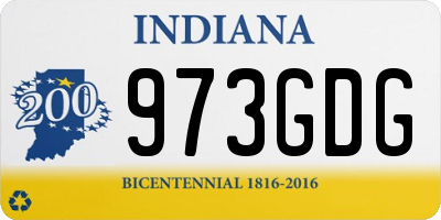 IN license plate 973GDG