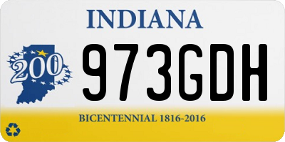 IN license plate 973GDH