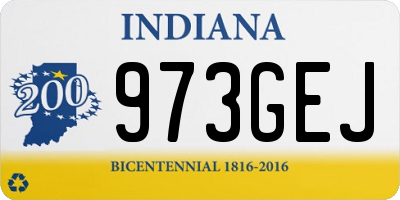IN license plate 973GEJ