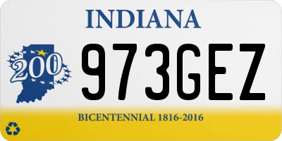 IN license plate 973GEZ