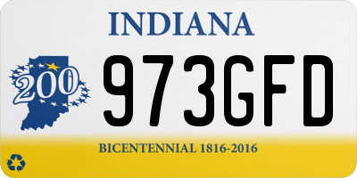 IN license plate 973GFD