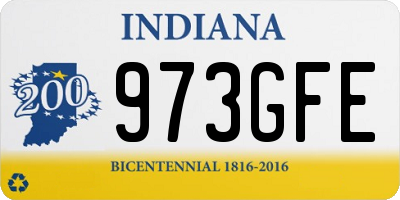 IN license plate 973GFE