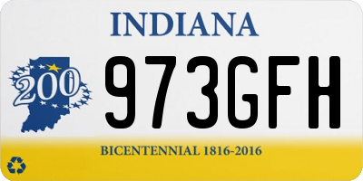 IN license plate 973GFH