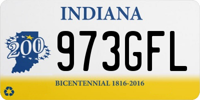 IN license plate 973GFL