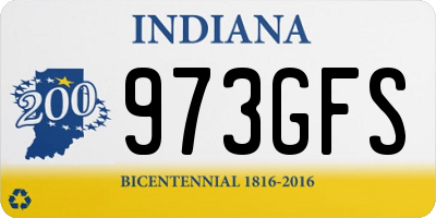 IN license plate 973GFS